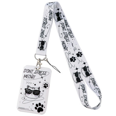 Cute Cat Cell Phone Neck Strap Cat Paw Lanyard for Key ID Card Gym Cell Phone Straps USB Badge Holder Neckband Accessories