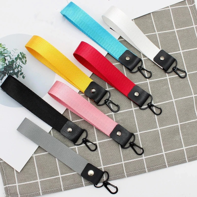 8 Colors Polyester Lanyard for Keys ID Card Mobile Phone USB Stick Fashion Short Phone Strap Wear-resistant Rope Neck Strap