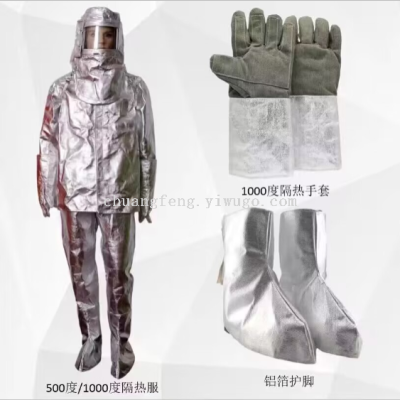 High Temperature Insulation and Fireproof Suit Supply 1000 Degrees 500 Degrees High-Temperature Resistant Radiation Flame Retardant Anti-Scald Thermal Clothing