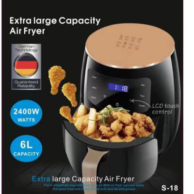 Foreign Trade Export Intelligent Oil-Free 6L Air Fryer Lazy Touch Screen