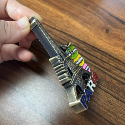 France Paris Keychain Refridgerator Magnets Tourist Souvenir Metal Zinc Alloy Factory Gift