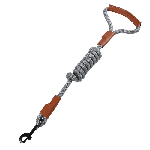 狗狗皮质牵引绳遛狗大中小型防爆冲犬链子宠物尼龙狗绳厂家批发