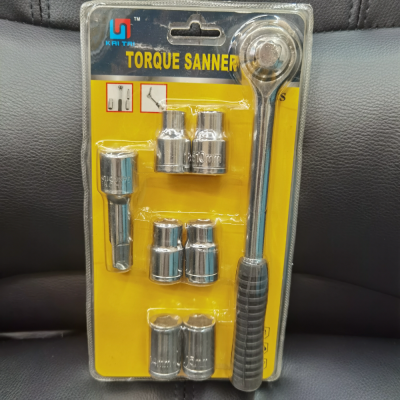 8-Piece Ratchet Wrench Socket Tool 1/2 Ratchet Set Car Socket Wrench Multifunctional Fast Wrench