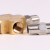 Square Copper Four-Way Connector Hot and Cold Water Pipe Fittings Water Distributor Four-Way Connector Connector Fittings 15126