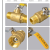 Copper Butterfly Handle Copper Valve 4 Points 6 Points Double Outer Wire Internal and External Wire Copper Ball Valve Electroplating Gas Valve 15126