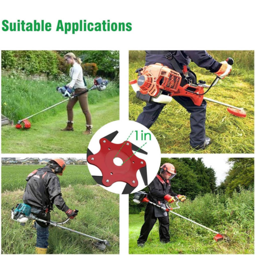 园林机械割草机配件六叶刀片打草头除草钢丝轮割灌机刀片多叶打草