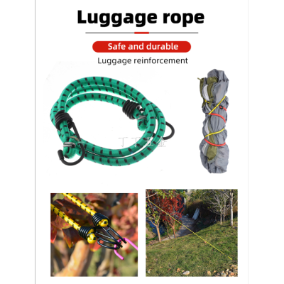 Color Luggage Rope Ratchet Tie down 6mm-10mm Luggage Stretch Fixing Band Wholesale Motorcycle Stretch Binding Rope