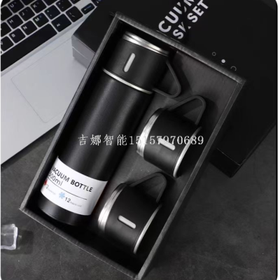 Popular Foreign Trade Stainless Steel Vacuum Vacuum Cup Set One Cup Three Lid Tumbler Portable Outdoor Exercise Portable