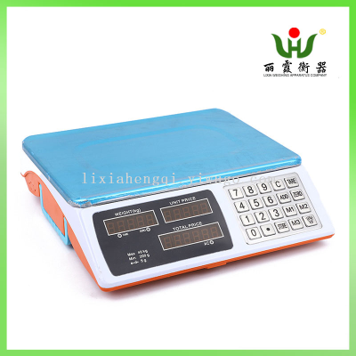 Electronic Scale Market High Precision Commercial Vegetable Selling Scale Fruit Scale 40kg Portable Pricing Scale