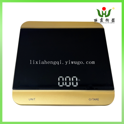 Tuhao Gold Fashion Sensitive Touch Screen Kitchen Scale 5kg N Cross-Border Foreign Trade G Weight Scale