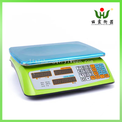 Acs Measuring Scale Selling Vegetables and Stalls Commercial Electronic Scale 40kg Double-Sided Display Kitchen Scale
