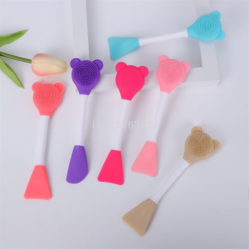 silicone brush double-headed two-side face washing makeup brush head easy to clean delicate texture soft skin-friendly beauty tools， etc.