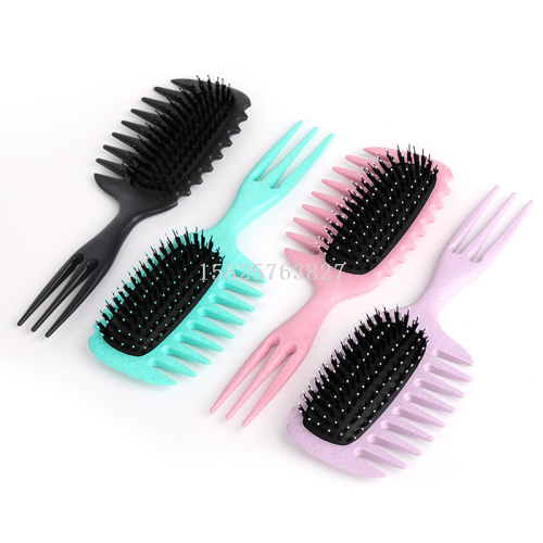 hot three-fork airbag bounce comb massage smooth hair nylon bangs hair brush curly shape definition brush