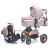 High Landscape Baby Stroller Steam Seat Basket Set Reclining Foldable Reversing Baby Stroller