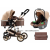 High Landscape Aluminum Alloy Baby Stroller Can Lie and Sit with Basket Foldable Baby Stroller Children's Car