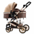 High Landscape Reclining Baby Stroller Foldable Boys and Girls Baby Stroller Front and Rear Shock Absorber Push Handle