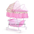 Baby Crib Baby Bed Multifunctional Portable Foldable Newborn Cradle Bed with Wheels