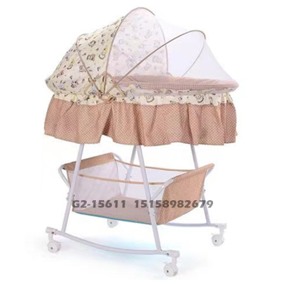 Baby Crib Baby Bed Multifunctional Portable Foldable Newborn Cradle Bed with Wheels