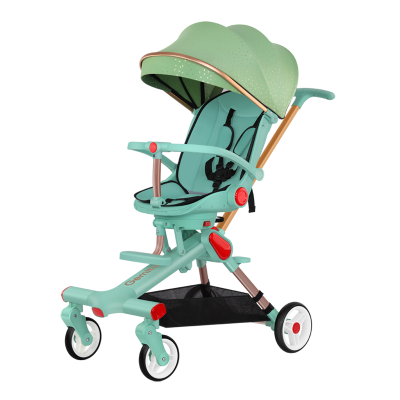 Baby Walking Gadget Two-Way Baby Stroller Foldable Children's Trolley with Baby Storage