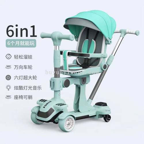 Children‘s Scooter Walk the Children Fantstic Product Foldable Lying Four-in-One