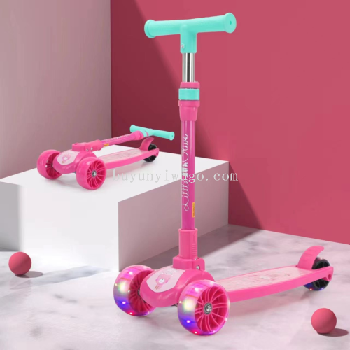 children‘s scooter pu flashing wheel
