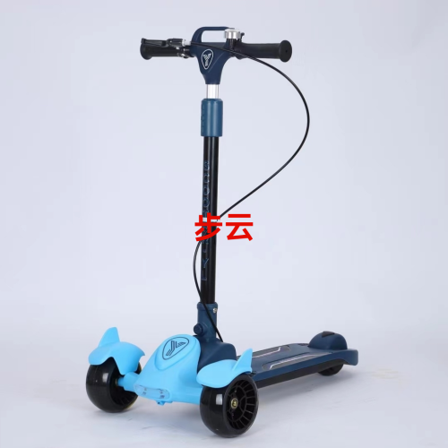 new big children scooter with handbrake wheels with light pu large wheel handlebar height adjustable
