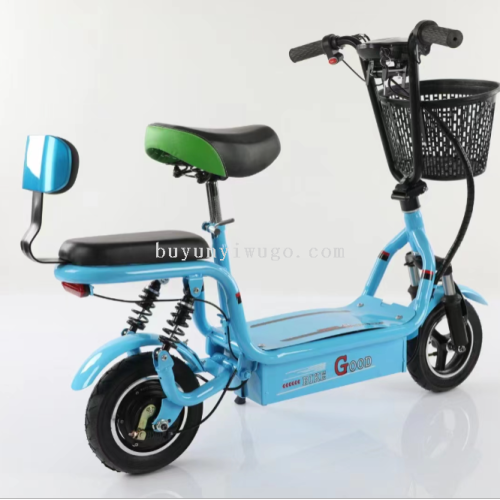 women‘s small mini folding electric car with baby battery car boys and girls walking scooter for work