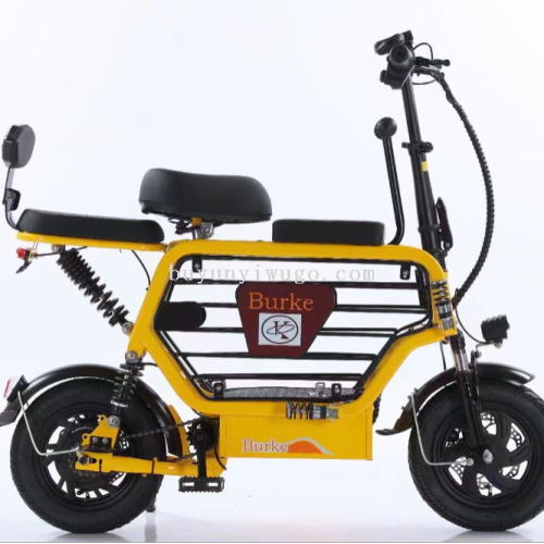 new national standard parent-child electric bicycle folding three-person mini mother-child double shuttle with baby pet small battery car