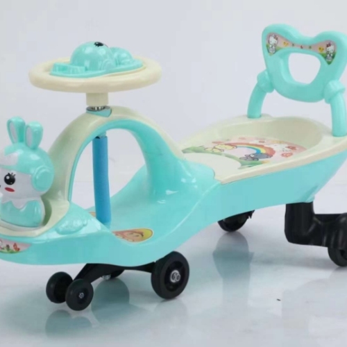 baby swing car 1-8 years old baby luge with music toys universal wheel anti-rollover bobby car walker car