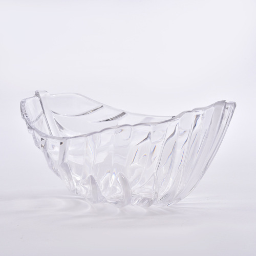 新款日式锤纹亚克力碗大蔬菜沙拉碗创意网红奶昔碗树叶型瓢状果盘