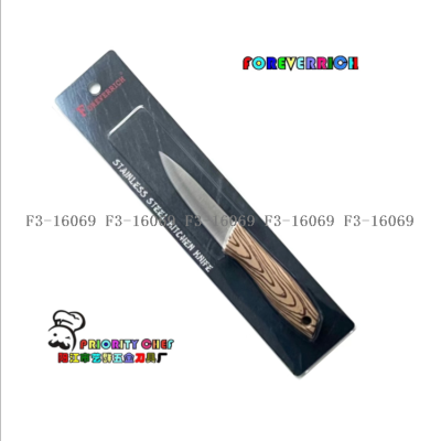 Factory Direct Sales Fruit Knife Sharp Small Peeler Stainless Steel Knife Hotel Supermarket Applicable Card Packaging
