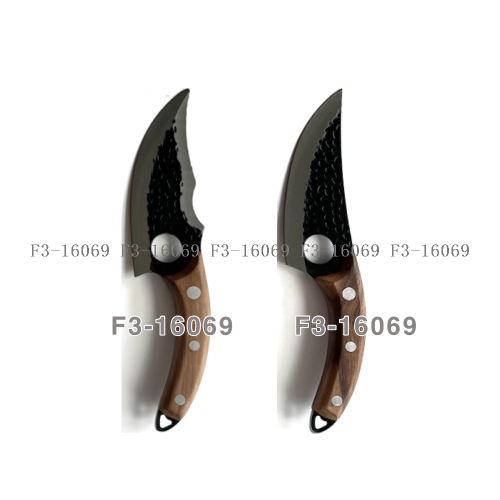 黑胡桃木弯刀剔骨刀锻打菜刀杀鱼刀牛刀专业屠宰杀猪刀分割刀