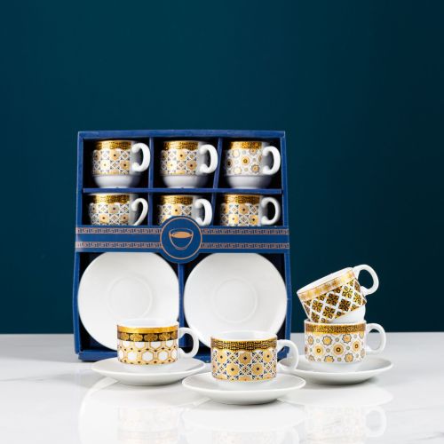 创意陶瓷咖啡杯碟套装 跨境咖啡杯子实用阿拉伯会销礼品 日用百货