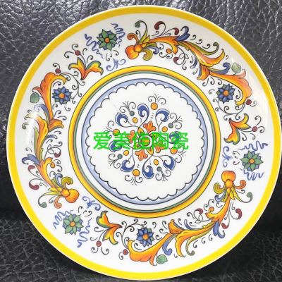10.5 Ceramic Printing Plate, Ceramic Dinner Plate, Full Flower Disk