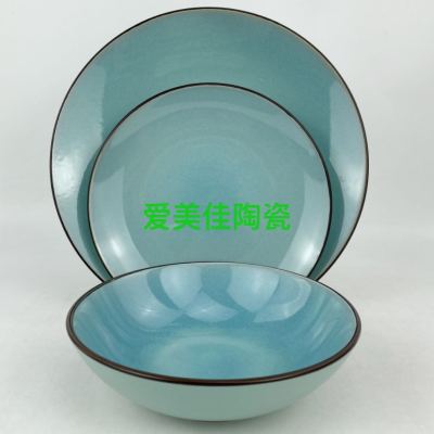 12-Head Glaze Kiln Ceramic Tableware Set