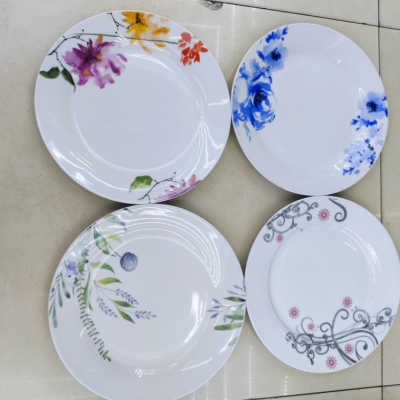 10.5-Inch Ceramic round Plate Dish Roast Flower Large Plate Foreign Trade Western Cuisine Plate