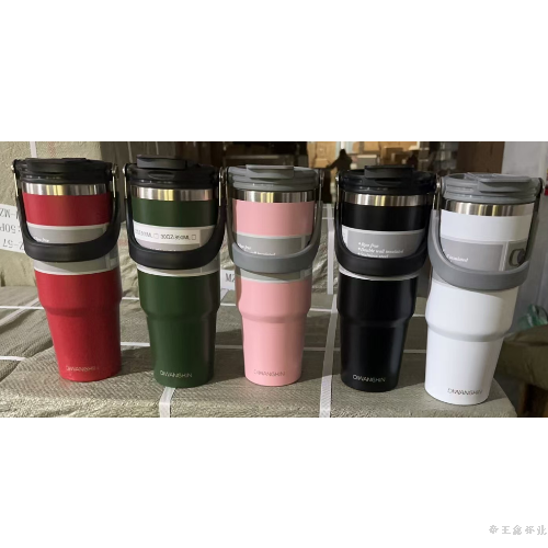 304不锈钢内胆600ML汽车杯 双饮盖设计 防漏便携 保冷保热