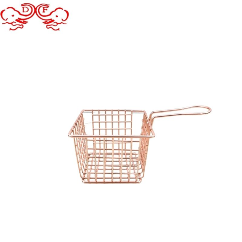 Df68339 French Fries Fried Blue Square Fried Blue Stainless Steel Fried Blue Gold Plated Fried Blue Mini Hot Sale Frying Basket for Hotel