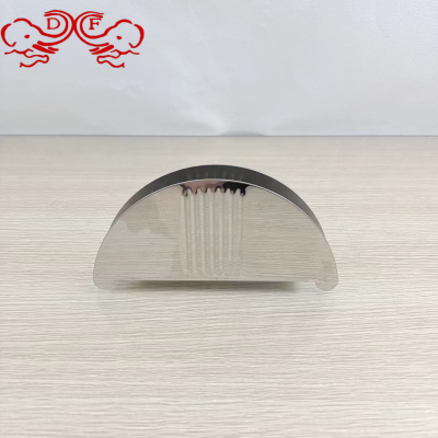 Df99230 Semicircle Stainless Steel Dining Bench Tissue Holder Hotel Restaurant Napkin Holder Countertop Vertical Tissue Holder