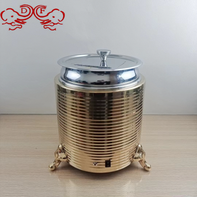 Df68390 Thread Stainless Steel Thermal Insulation Electronic Soup Heating Pot Commercial Electric Heating Stockpot Hotel Breakfast Soup Warmer