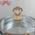 Df68093 Hotel Alcohol Stove Small Hot Pot Golden Hexagon Carved Dining Stove Stainless Steel Hook Buffet Stove