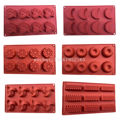 8 Lianfeng Car Model Love Mold Octagonal Flower Mold Crescent Mold Geometric Silicone Mould Worker Factory Direct Sales