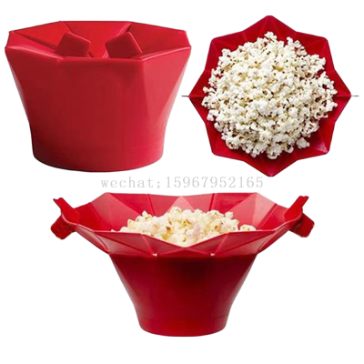 Popcorn Bucket Air Fryer Popcorn Maker Creative Folding Silicone Microwave Oven Oven Bowl Silicone Bowl