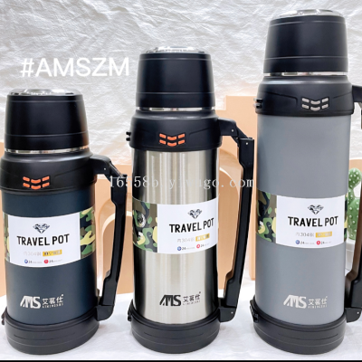 304 Stainless Steel Vacuum Large Capacity Outdoor Men and Women Thermal Insulation Kettle Kettle Thermos Bottle Travel Pot