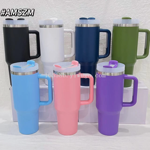 40oz二代汽车杯畅销大容量保温杯带吸管