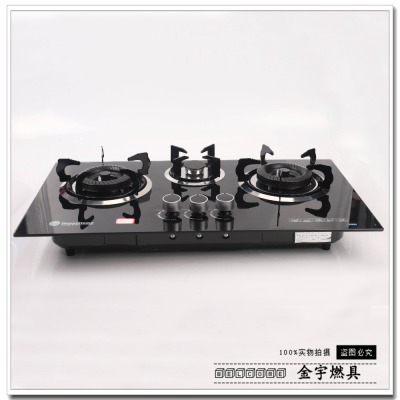 Factory Direct Supply Foreign Trade Export Gas Stove Household Tabletop and Inlay Installation Compatibility Raging Fire Stove Kitchen and Bathroom Tempered Glass Gas Stove
