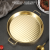 Korean Style Stainless Steel Ins Style round Double Handle Disk Cake Snack Grilled Meat Coffee Gold Pizza Steak Tray