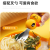 Children's Tableware Silicone Small Yellow Duck Plate Baby Solid Food Bowl Drop-Resistant Grid Suction Cup Plate Bib