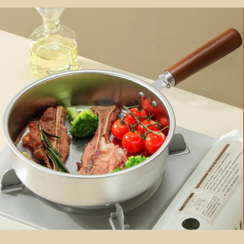 304不锈钢煎锅平底炒锅电磁炉燃气灶锅小煎饼锅无涂层牛排煎锅