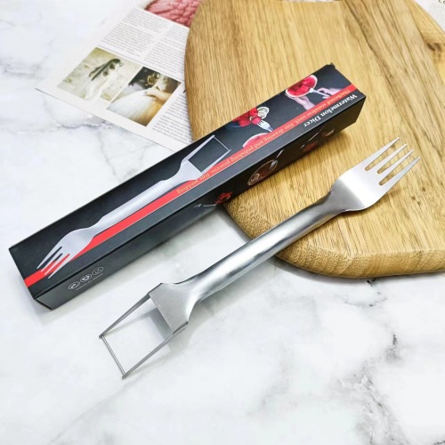 不锈钢西瓜切丁器吃西瓜神器二合一西瓜切块双头西瓜叉切方块工具